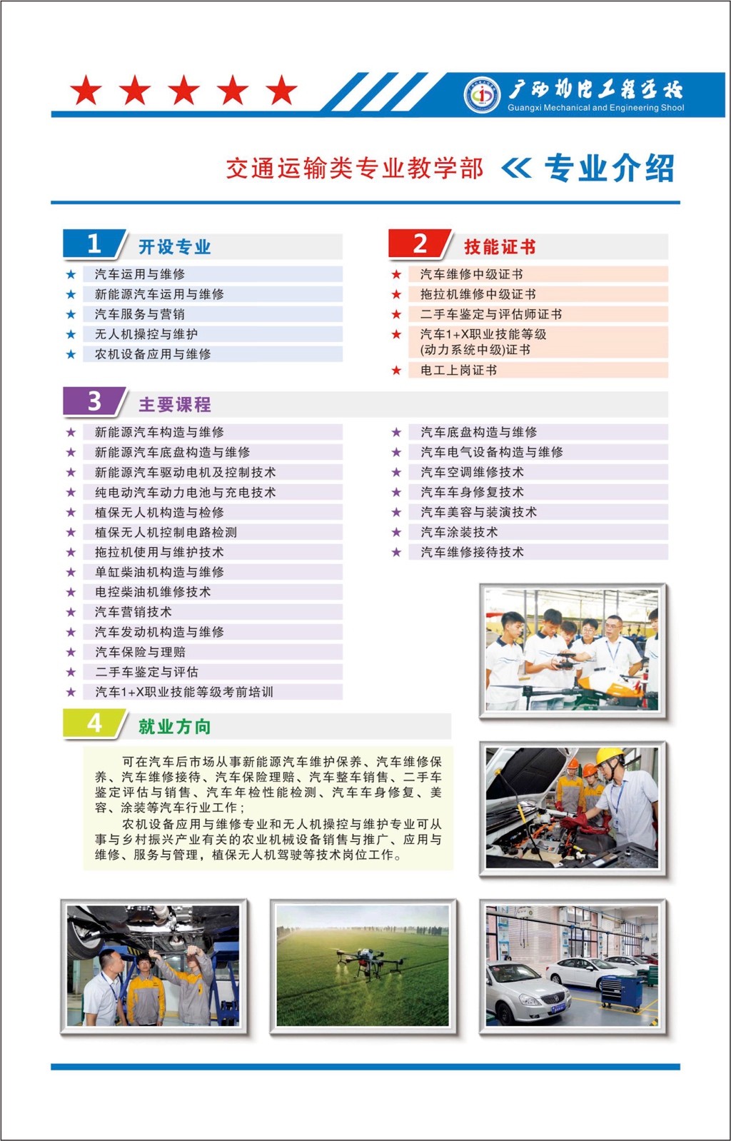 廣西機電工程學校2023年招生專業