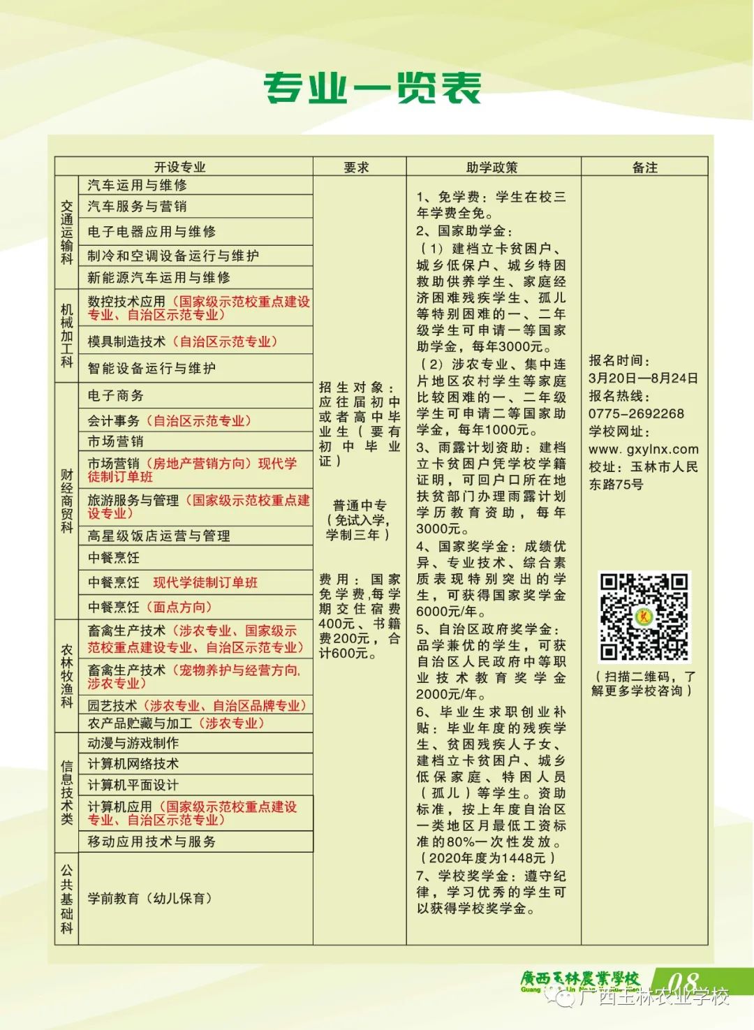 招生計劃